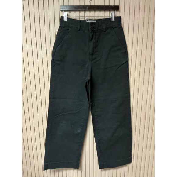 Everlane Denim - Everlane Wide Leg Crop Pants in Washed Black Size 8
